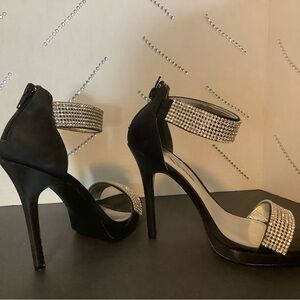 Elegant Black and Silver Women's Heels